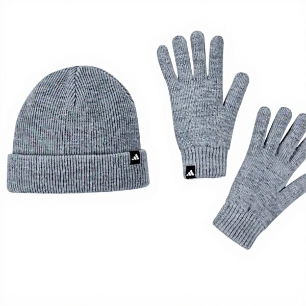 Bonnets adidas Glove Beanie Pack Mixte Gris Blanc