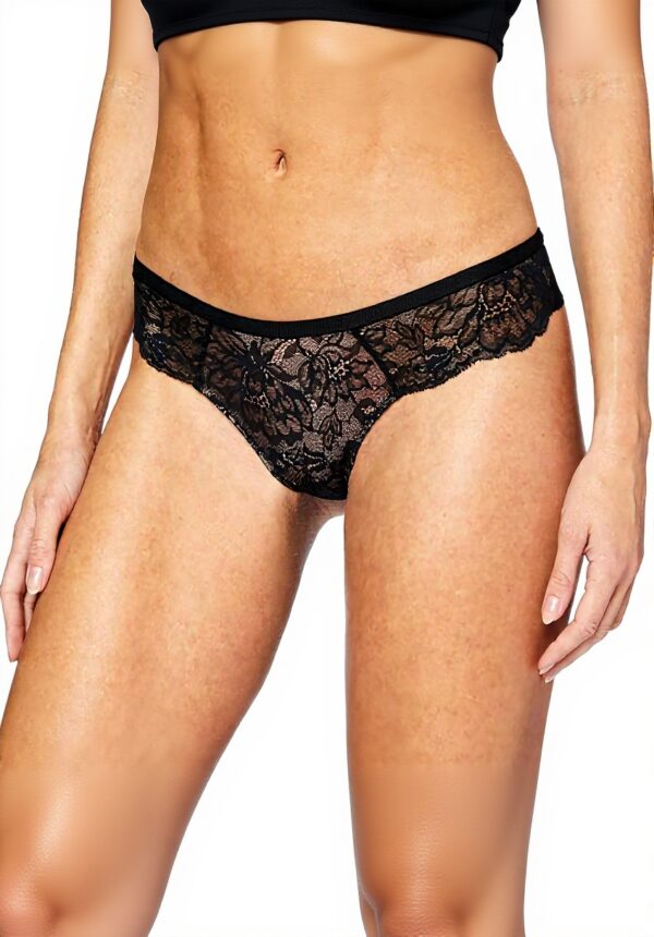 String Triumph Femme Noir Côtés Découpés Confortable