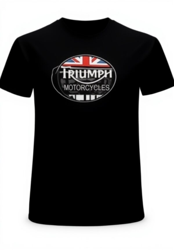 T-shirt Vintage Triumph Noir Unisexe Coton Classique