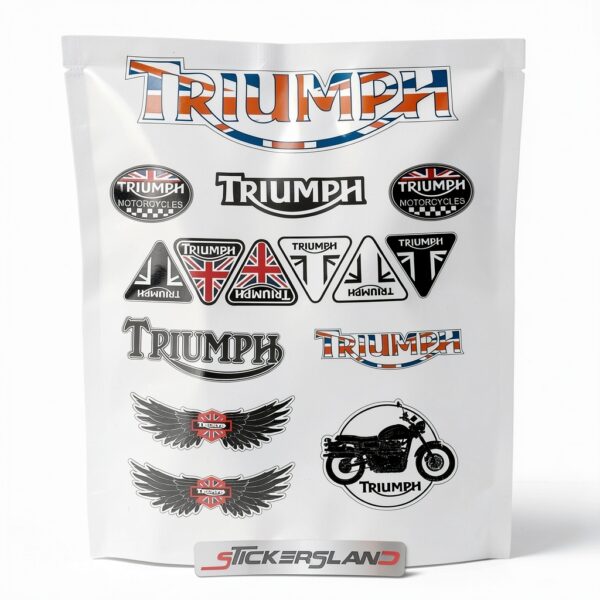 Autocollants Triumph casque moto cadre vinyle facile