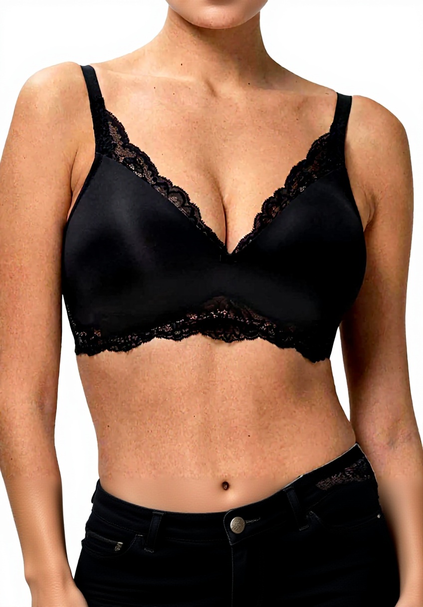 Soutien-gorge Triumph Amourette Charm porté, montrant la coupe et les détails en dentelle
