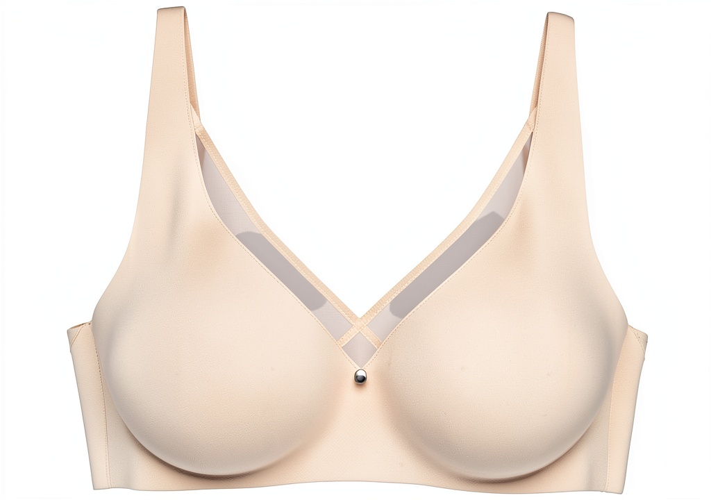 Femme portant le soutien-gorge minimiseur sous un vêtement quotidien