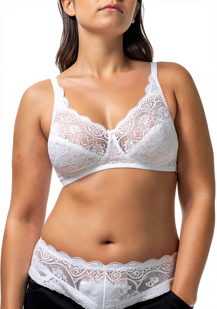 Soutien-gorge Triumph porté sous une chemise blanche