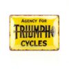 Plaque moto Triumph en tôle rétro 30x20 cm A4-1
