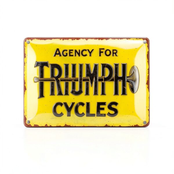 Plaque moto Triumph en tôle rétro 30x20 cm A4-1