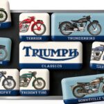 Aimants Nostalgic-Art Frigo 9 pièces Design rétro moto Fer-blanc-0