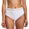 Triumph Culotte Femme Blanc Coton Bio Dentelle Recyclée-0