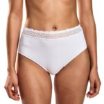 Triumph Culotte Femme Blanc Coton Bio Dentelle Recyclée-0