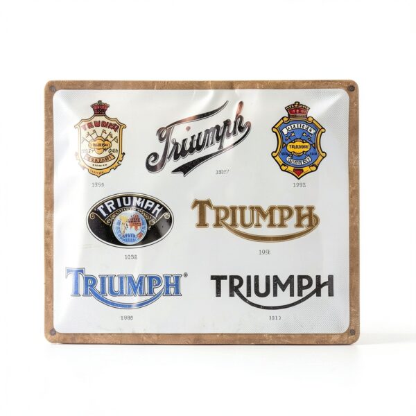 Plaque métallique vintage Triumph 30x40 cm Décoration murale prepercée-2