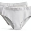 Triumph Culotte Femme Blanc Coton Bio Dentelle Recyclée-4