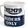 Tasse Triumph en émail rétro 360 ml – design vintage, poignée robuste-0