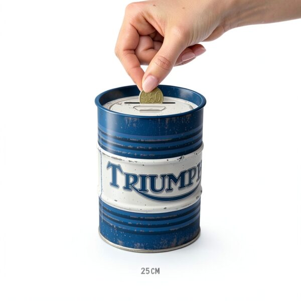 Tirelire Triumph Décorative Métal – Design Rétro, 600 ml, Ø 9,3 cm-1