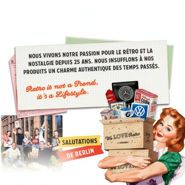 Aimants Nostalgic-Art Frigo 9 pièces Design rétro moto Fer-blanc-5