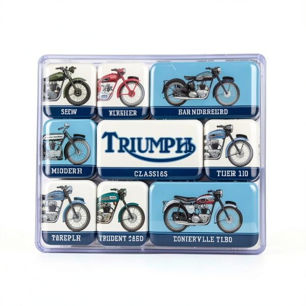 Aimants Nostalgic-Art Frigo 9 pièces Design rétro moto Fer-blanc-2