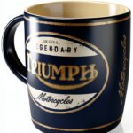 Tasse Triumph céramique 330 ml design retro moto Poignee Grande Modele-0