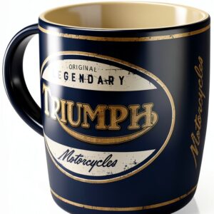 Tasse Triumph céramique 330 ml design retro moto Poignee Grande Modele-0