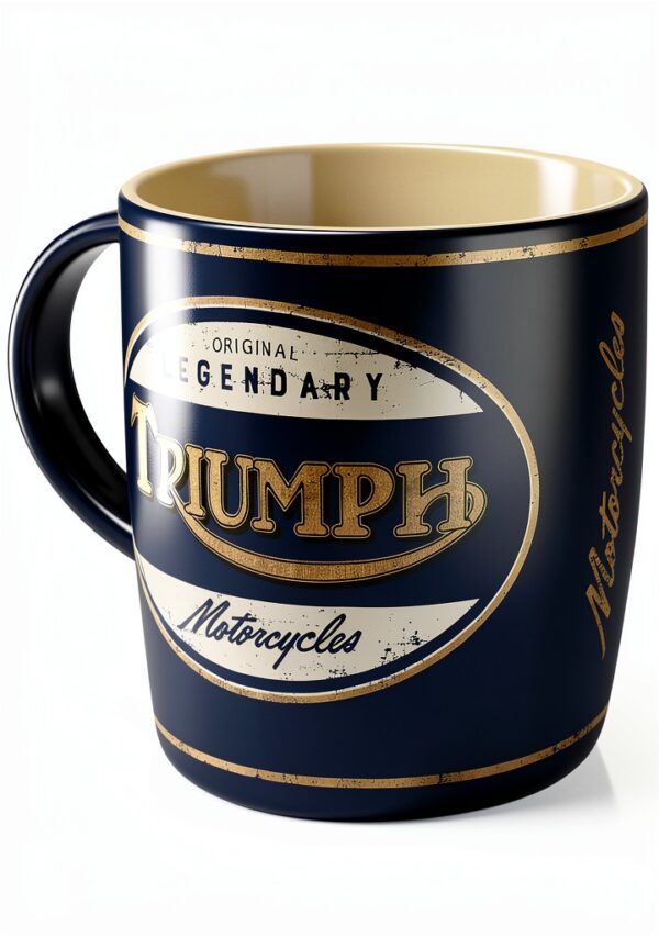 Tasse Triumph céramique 330 ml design retro moto Poignee Grande Modele-0