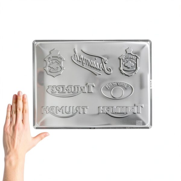 Plaque métallique vintage Triumph 30x40 cm Décoration murale prepercée-1