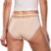 Triumph Culotte Femme – Dentelle Recyclée, Coton Bio, Noir & Skin,-1