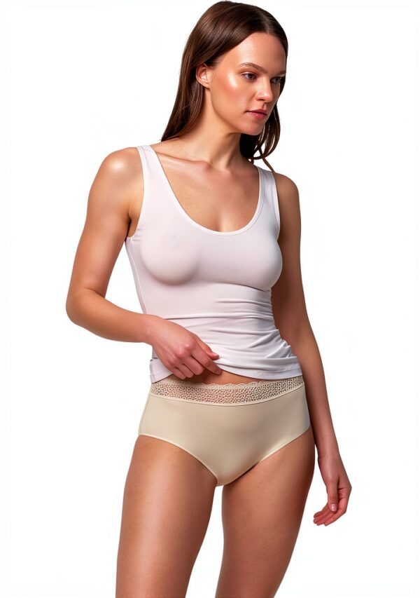 Triumph Culotte Femme Skin XL – Coton Bio et Dentelle Recyclée-0