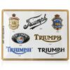 Plaque métallique vintage Triumph 30x40 cm Décoration murale prepercée-0