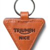 Porte-clés cuir TRIUMPH NICE MKRSBROWN – Design élégant, anneau fendu,-1