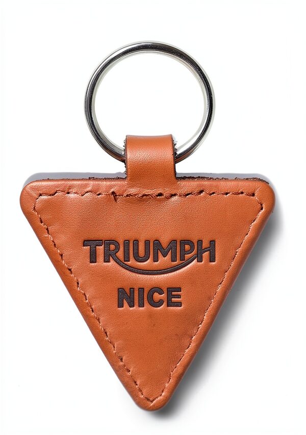 Porte-clés cuir TRIUMPH NICE MKRSBROWN – Design élégant, anneau fendu,-1