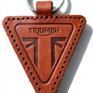 Porte-clés cuir TRIUMPH NICE MKRSBROWN – Design élégant, anneau fendu,-0
