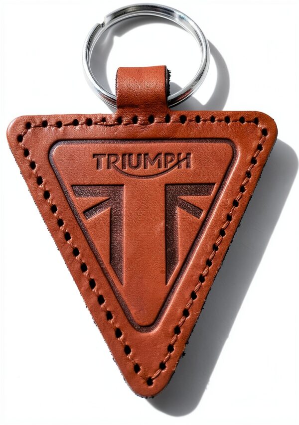 Porte-clés cuir TRIUMPH NICE MKRSBROWN – Design élégant, anneau fendu,-0