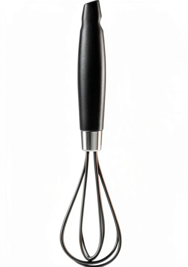 Fouet en silicone de qualité supérieure - En acier inoxydable 18/10 - Résistant à la température jusqu'à 230 °C - Passe au lave-vaisselle - Longueur : 22 cm-1