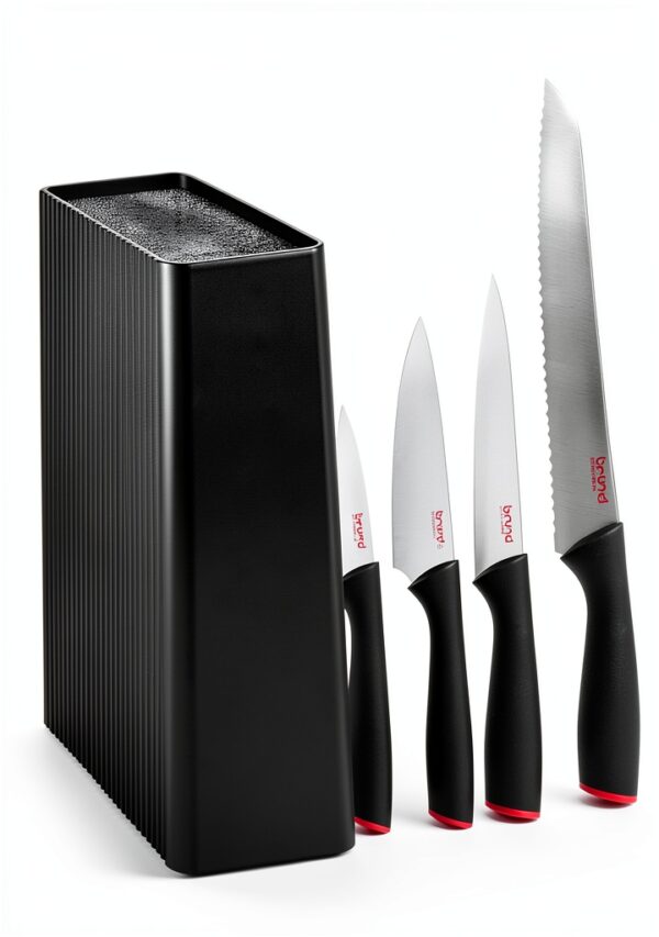 Bloc de couteaux SCANPAN EasyCut 5 pièces noir, acier inoxydable-0