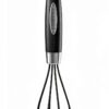 Fouet en silicone de qualité supérieure - En acier inoxydable 18/10 - Résistant à la température jusqu'à 230 °C - Passe au lave-vaisselle - Longueur : 22 cm-0