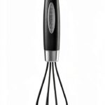 Fouet en silicone de qualité supérieure - En acier inoxydable 18/10 - Résistant à la température jusqu'à 230 °C - Passe au lave-vaisselle - Longueur : 22 cm-0