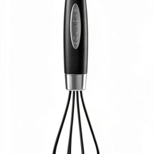 Fouet en silicone de qualité supérieure - En acier inoxydable 18/10 - Résistant à la température jusqu'à 230 °C - Passe au lave-vaisselle - Longueur : 22 cm-0