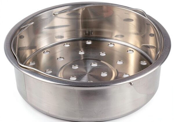 Panier vapeur inox Inzopo 20‑22 cm – manche ergonomique, base à impact-1