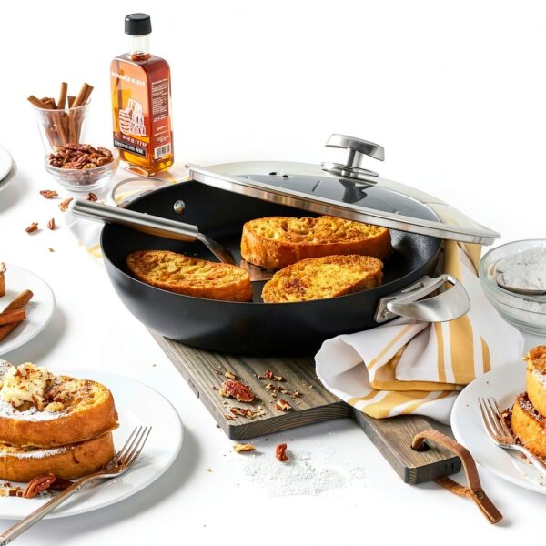 Poêle de chef Scanpan Pro S+ 4,25 L antiadhésif Stratanium+ couvercle-1