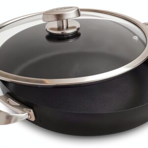 Poêle de chef Scanpan Pro S+ 4,25 L antiadhésif Stratanium+ couvercle-0
