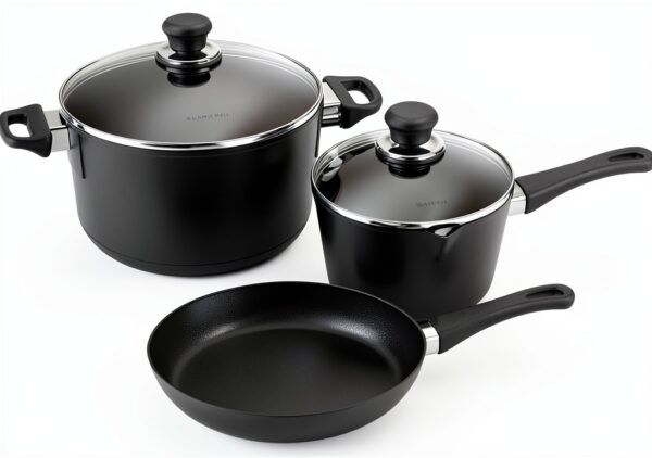 Scanpan 10508000 Classic 5 Batterie de Cuisine, 5 pièces, Noir-0