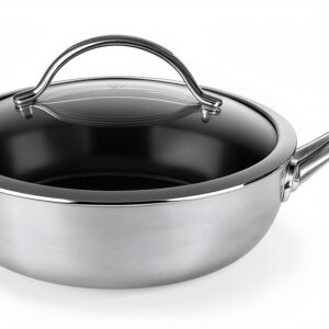 Sauteuse en aluminium SCANPAN 56102600 Argenté – antiadhésif et miroir-0