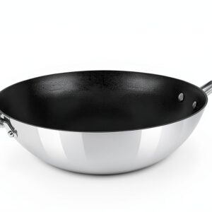 SCANPAN HaptIQ Wok en acier inoxydable et aluminium 31,8 cm-0