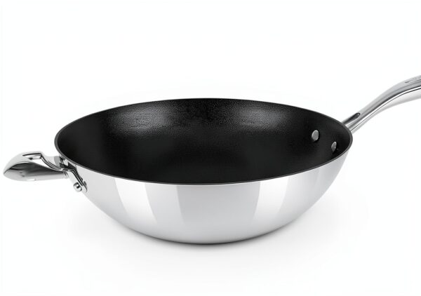 SCANPAN HaptIQ Wok en acier inoxydable et aluminium 31,8 cm-0