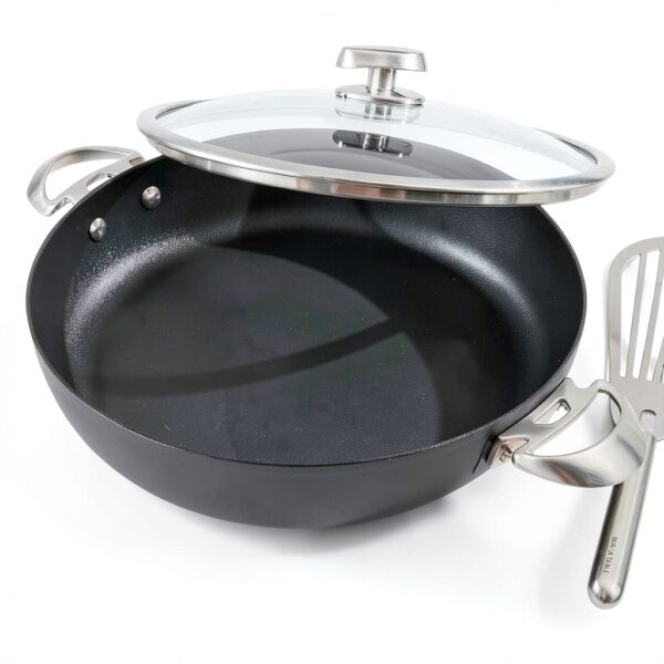 Poêle de chef Scanpan Pro S+ 4,25 L antiadhésif Stratanium+ couvercle-4