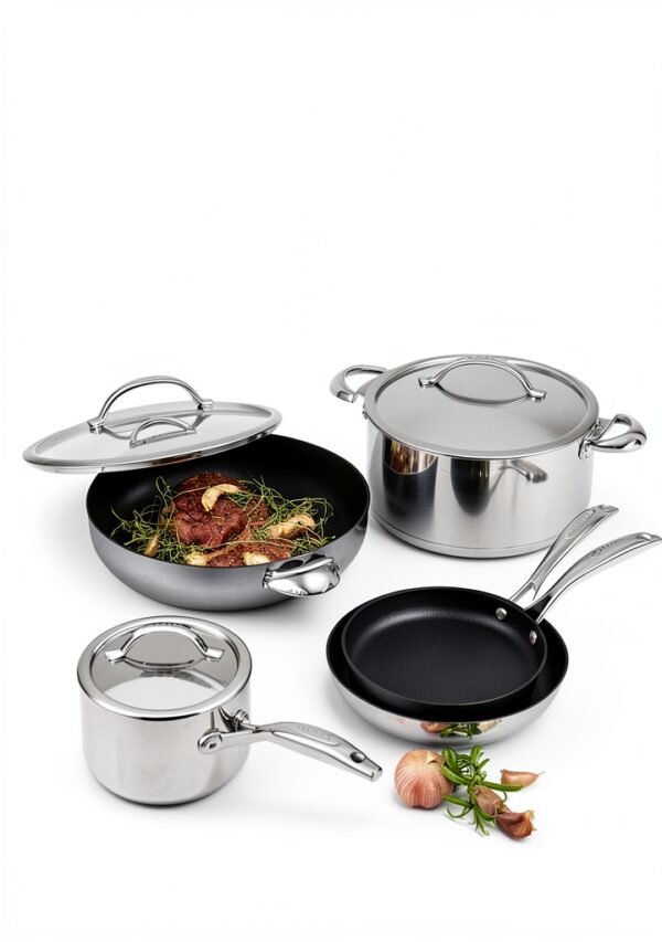 Scanpan Haptiq Casserole avec couvercle en acier inoxydable 2,75 l-1