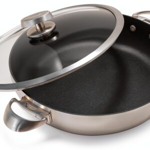 Scanpan CS+ Poêle de chef avec couvercle, 5,5 l, argent-0