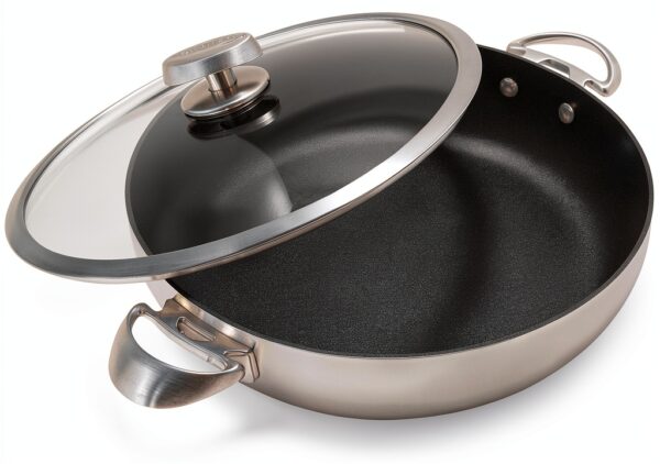 Scanpan CS+ Poêle de chef avec couvercle, 5,5 l, argent-0