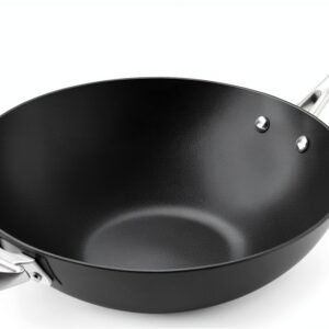 Wok Scanpan Pro IQ 32 cm Inox, Aluminium Moulé sous Pression-0