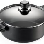 SCANPAN Faitout Peu Profond 26 cm Noir avec Couvercle-0
