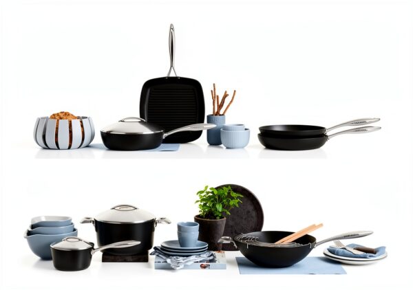 SCANPAN Professionnel 60103200 Sauteuse avec Couvercle, 32 cm-3