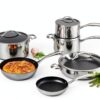 Scanpan HaptIQ Casserole antiadhésive pour plaque à induction Extérieur en acier inoxydable poli miroir 20,3 cm-2