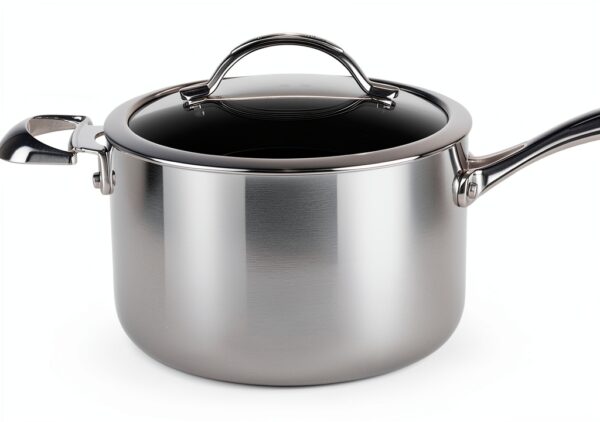 Scanpan HaptIQ Casserole antiadhésive pour plaque à induction Extérieur en acier inoxydable poli miroir 20,3 cm-0